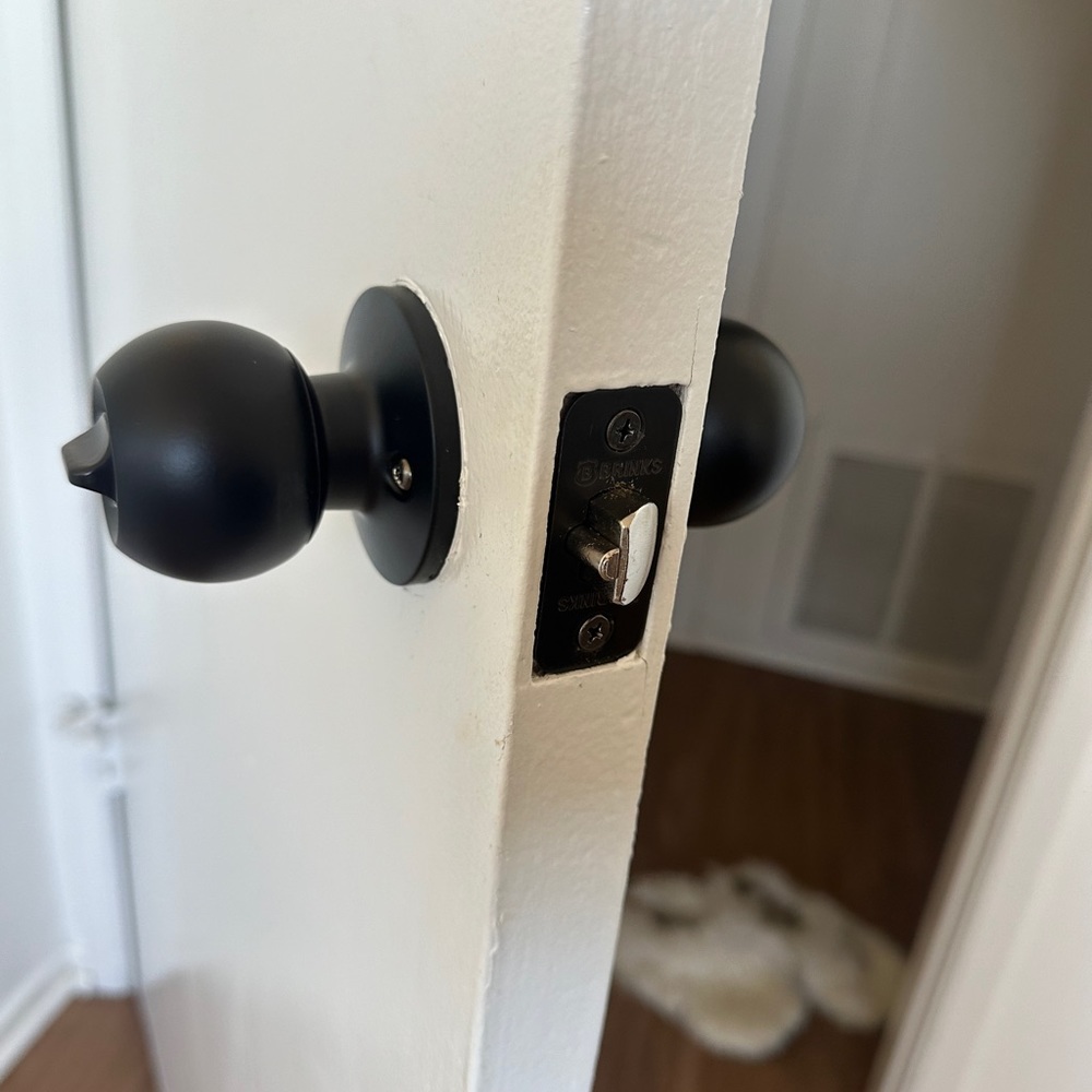 Brinks Black Matte Door Knob with Lock and Keys